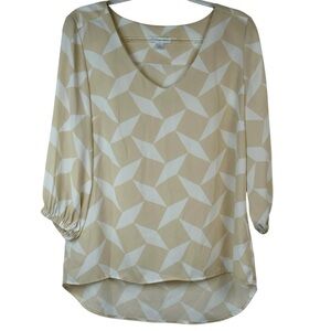 New York & Company Graphic Blouse‎ Sz M